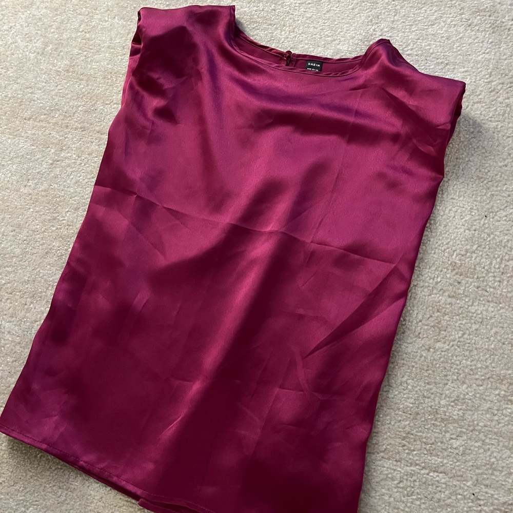 Pink satin top